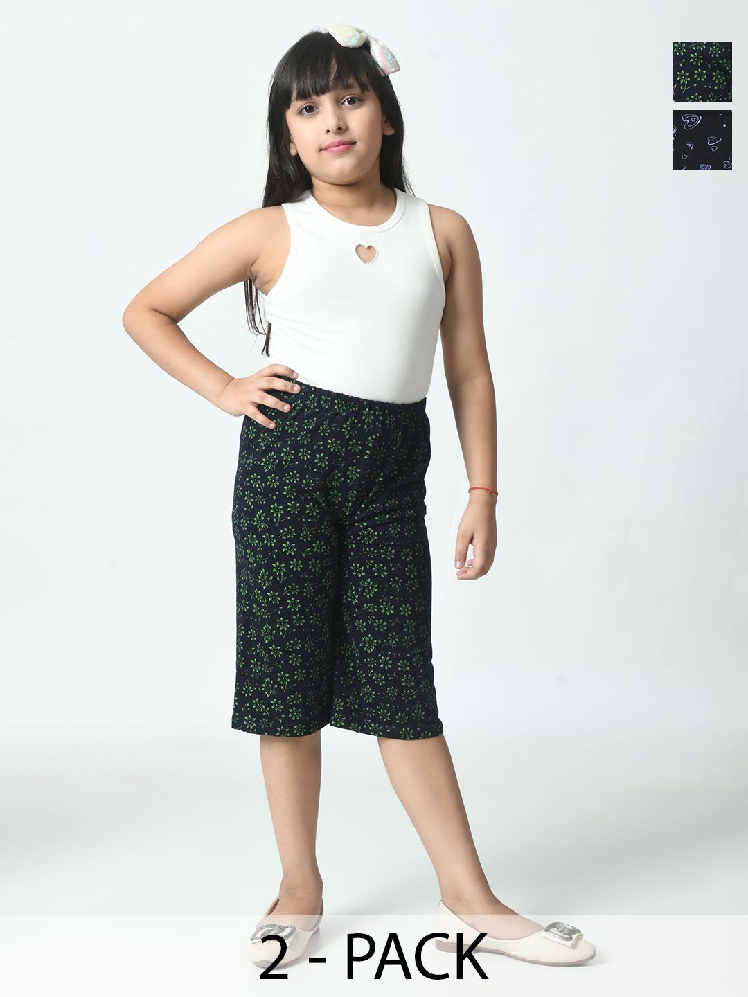 BAESD Pack Of 3 Girls Printed Capris-picture-33