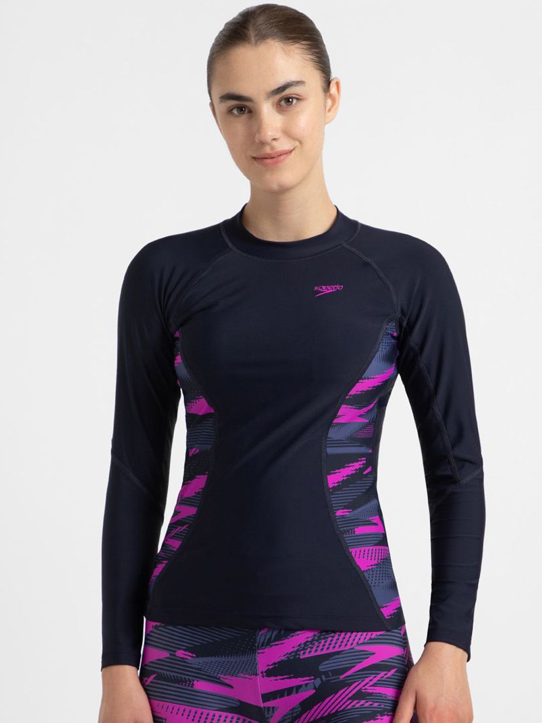 Speedo Endurance10 Hyperboom Splice Printed Long Sleeve Suntop-picture-20