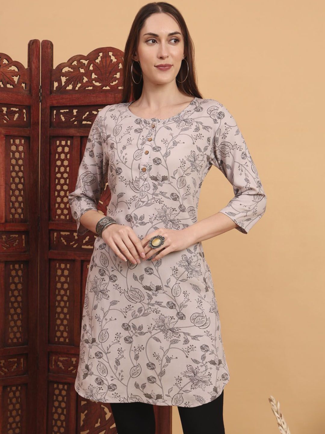 Anouk Rustic Floral Printed Straight Kurta-picture-12
