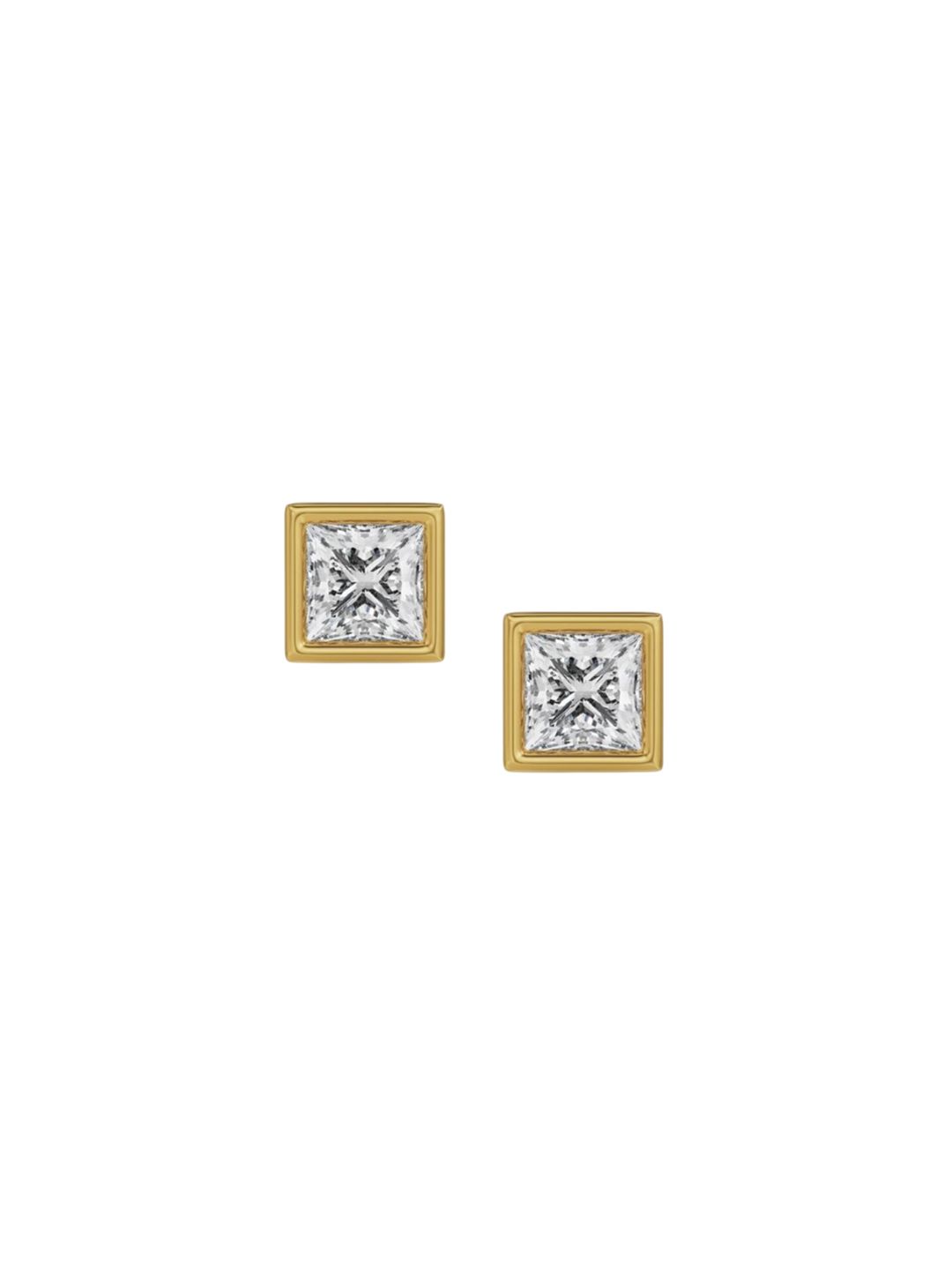 emori Emori1.5 CT Bezel Princess Solitaire Studs-picture-38