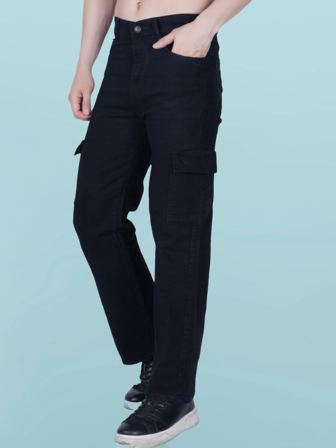 COMFITS Men Classic Boyfriend Fit Mid-Rise Cargo Styles Jeans-picture-17