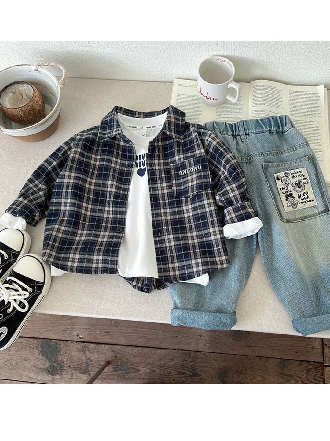 StyleCast x Revolte Boys Tartan Checks Opaque Printed Casual Shirt-picture-41