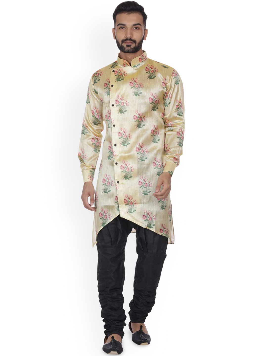 VEERA PARIDHAAN Men Floral Printed Regular Kurta with Pyjamas-picture-13
