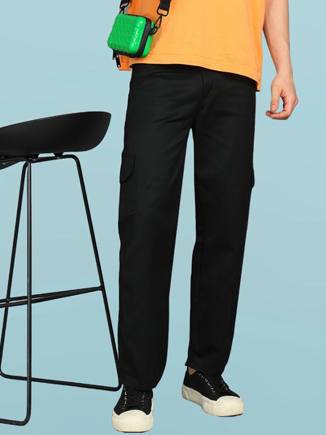 LINARIA Men Classic Regular Fit Mid-Rise Clean LookCargo Jeans-picture-26