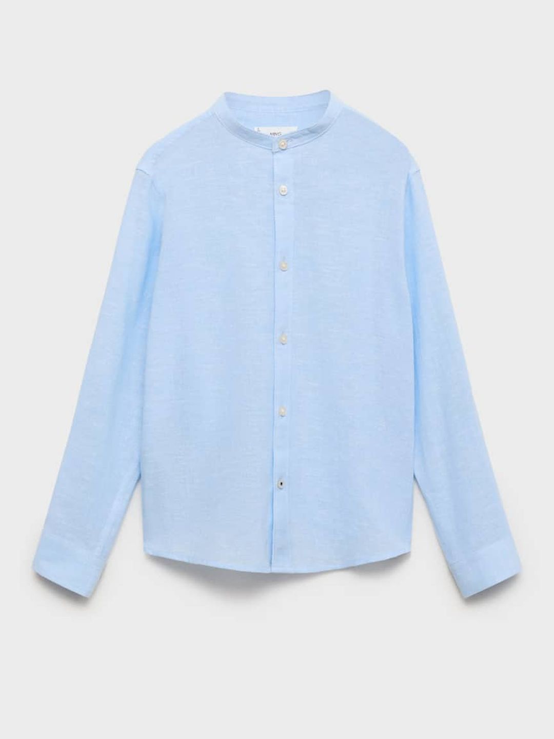 Mango Kids Boys Mandarin Collar Linen Cotton Casual Shirt-picture-26