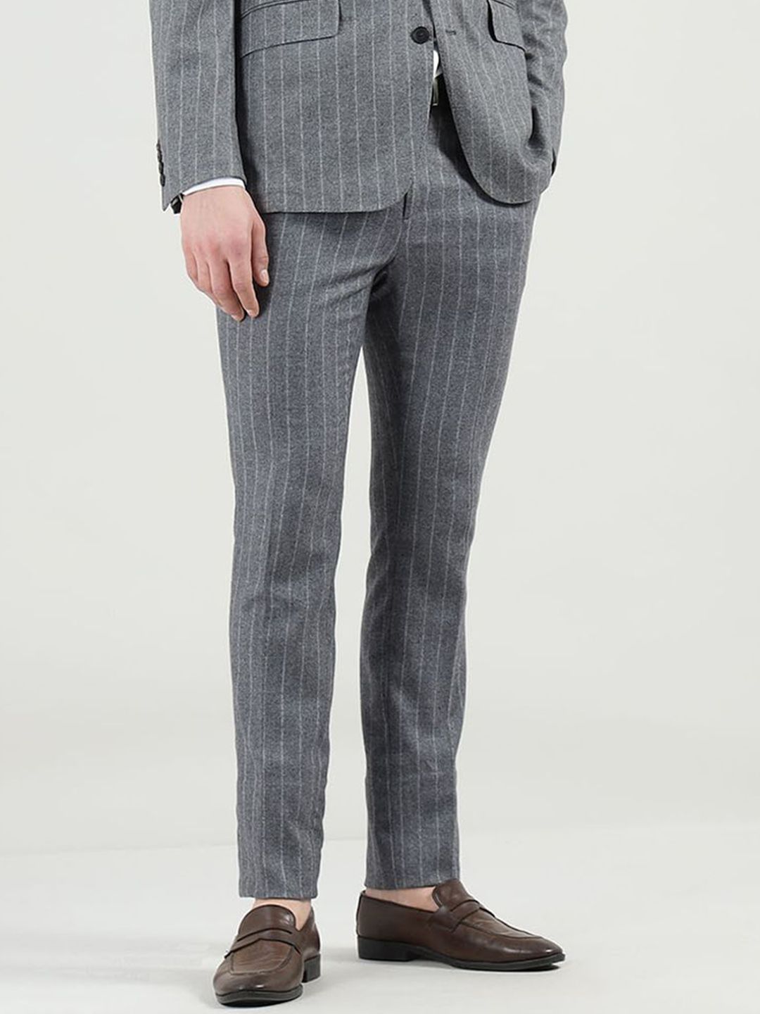 HACKETT LONDON Men Relaxed Fit Mid-Rise Formal Trousers-picture-42