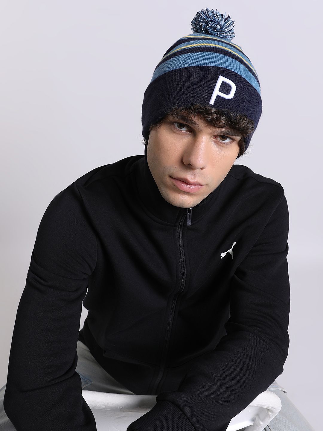 Puma Wrmlbl Men Golf Stripe Pom Beanie-picture-49