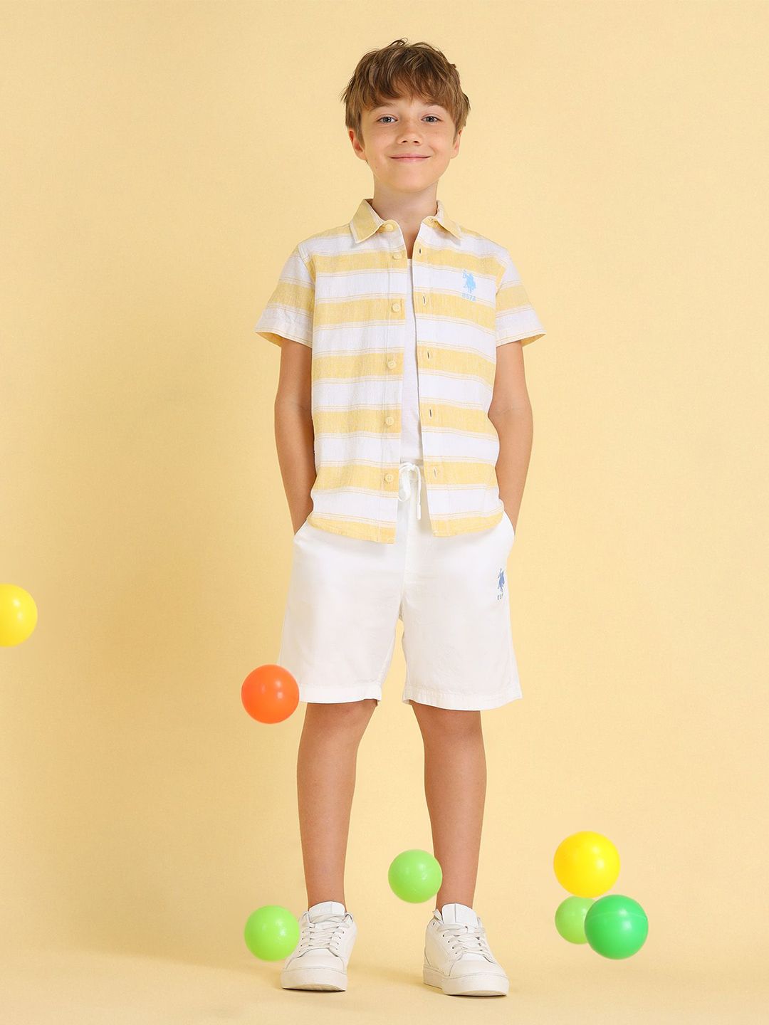 U.S. Polo Assn. Kids Boys Classic Horizontal Stripes Opaque Striped Casual Shirt-picture-19