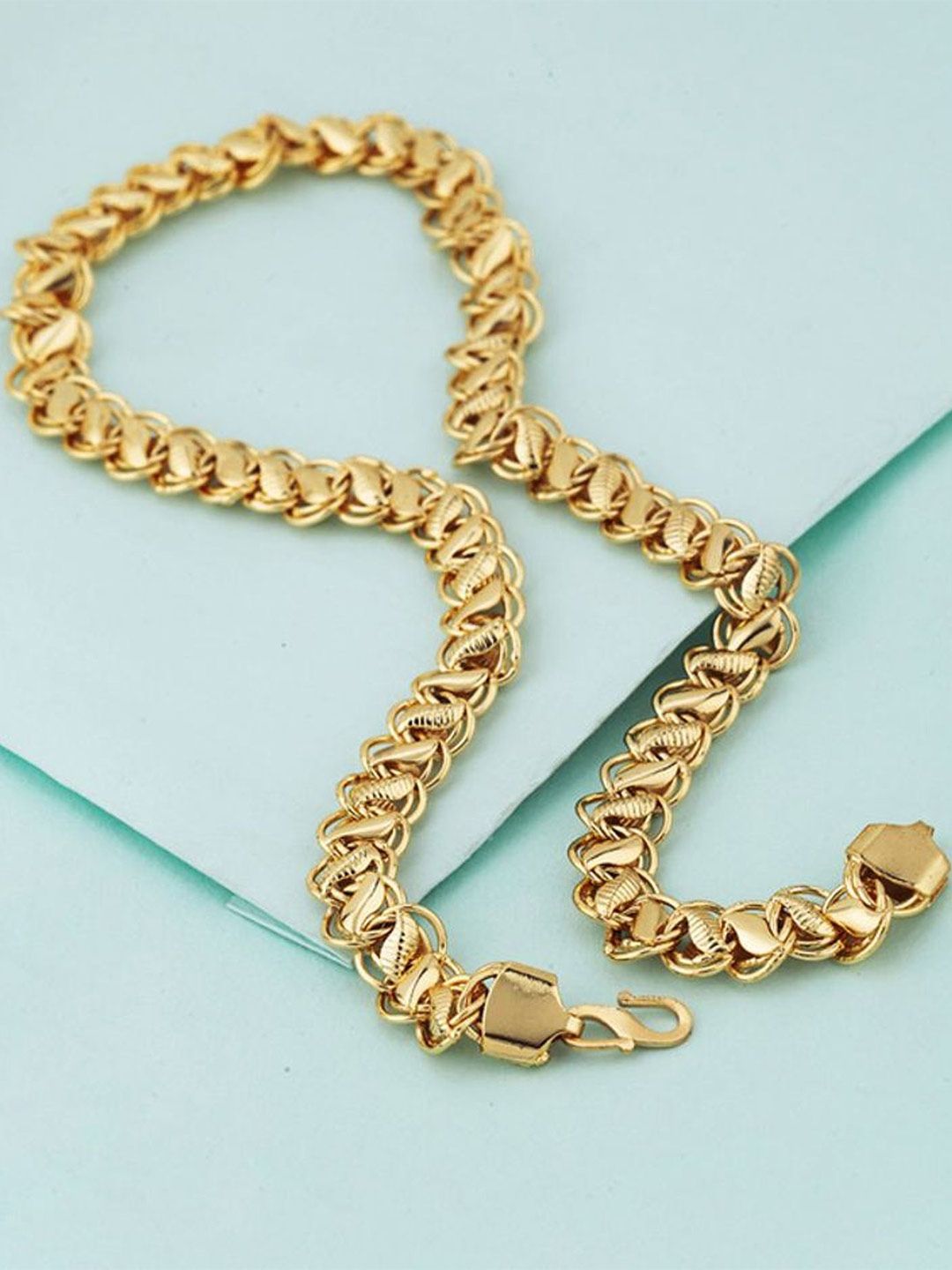 SANAA CREATIONS Unisex Gold-Plated Statement Antique Chain-picture-19