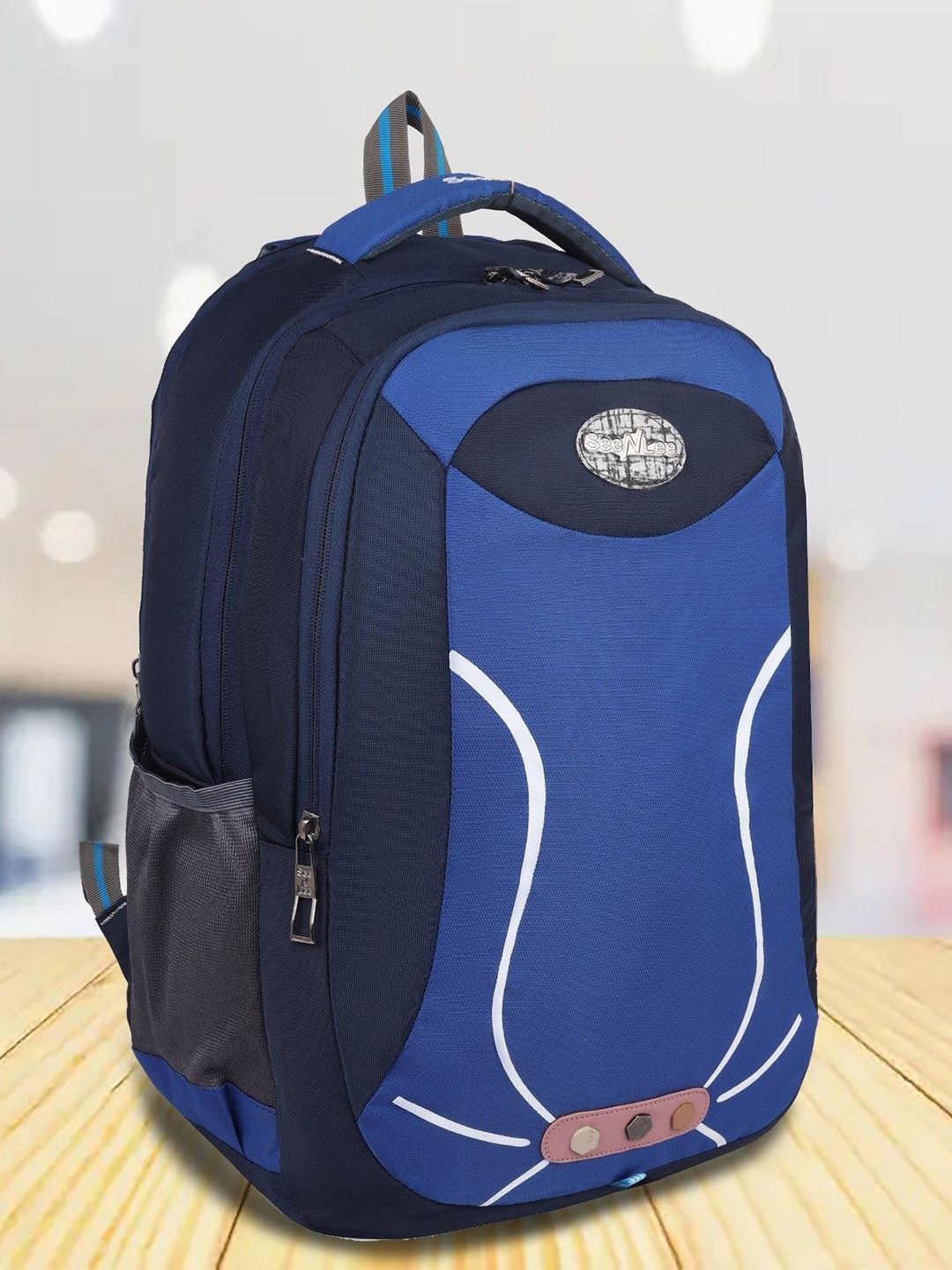 Seenlee Men Colourblocked Backpack with Compression Straps-image-34