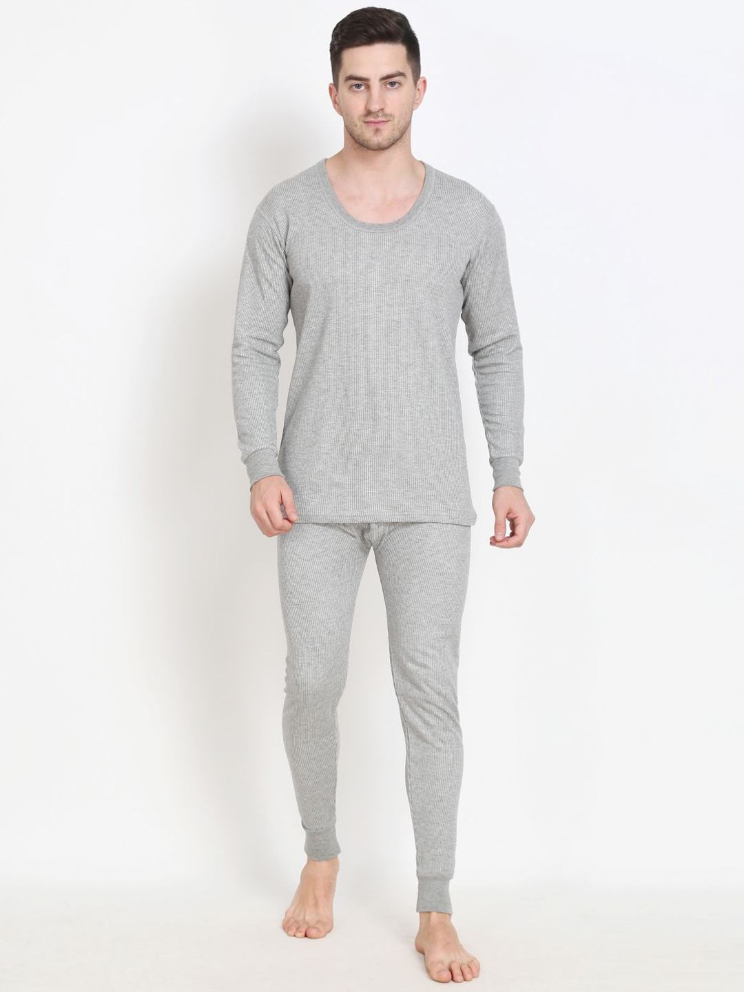 TOUCH WOOL Striped Cotton Thermal Set-picture-18