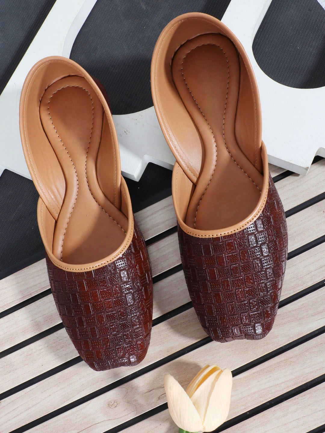 Killer Women Square Toe Slip On Mojaris-picture-22