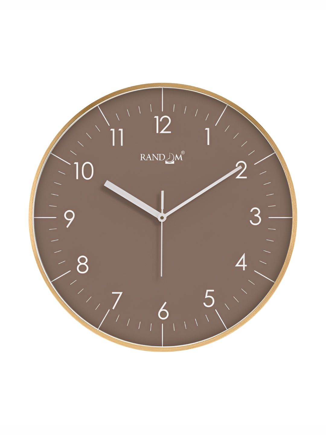 RANDOM Brown & Gold-Toned Printed Contemporary Wall Clock-image-17