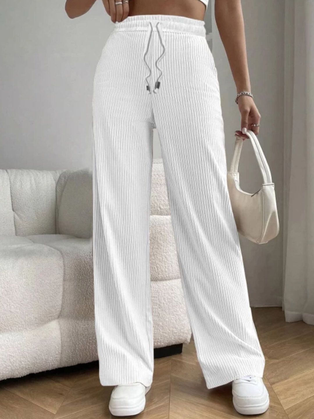 Deslizar Women Relaxed Loose Fit High-Rise Easy Wash Trousers-picture-37