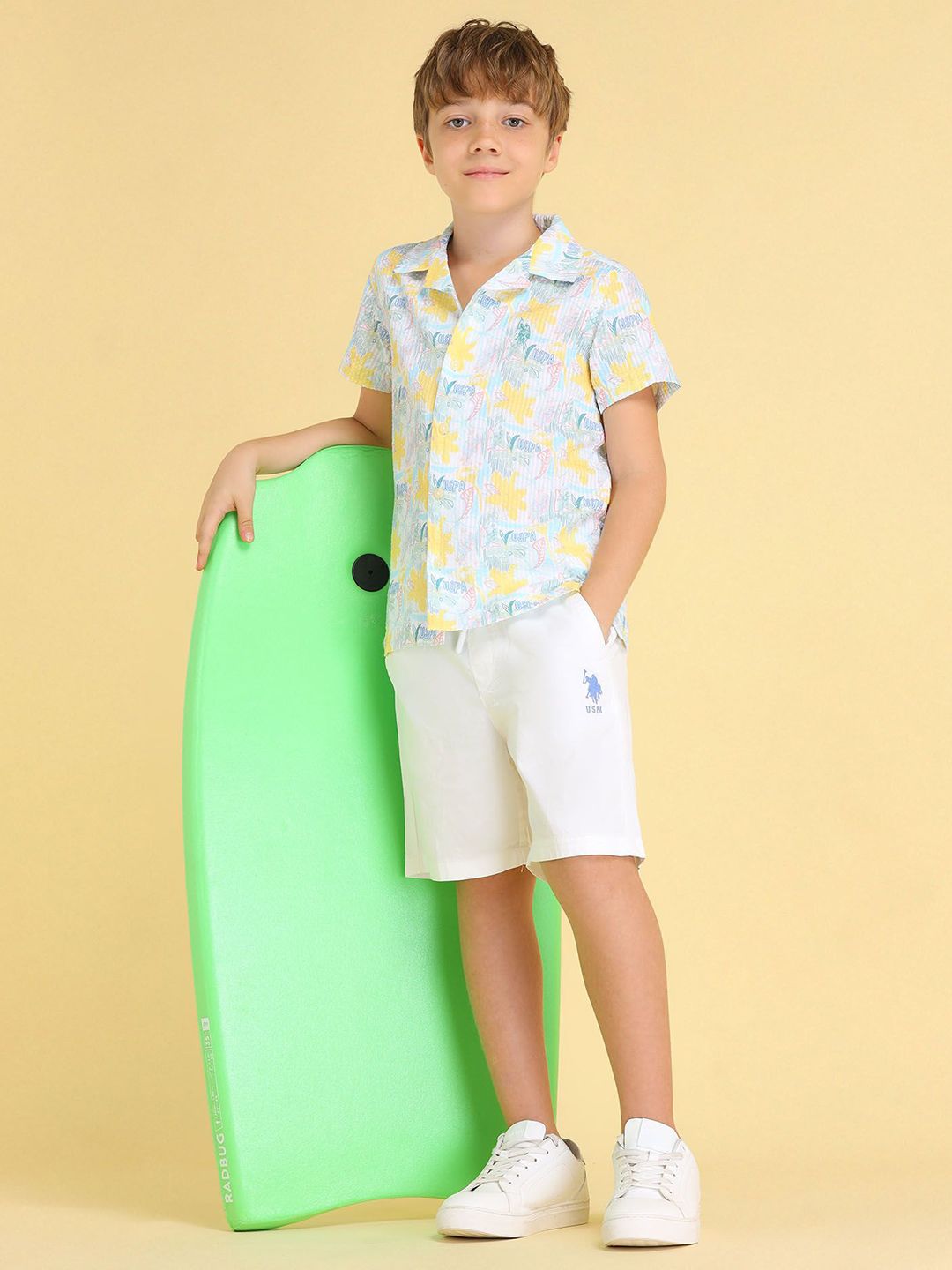 U.S. Polo Assn. Kids Boys Classic Floral Opaque Printed Casual Shirt-picture-38