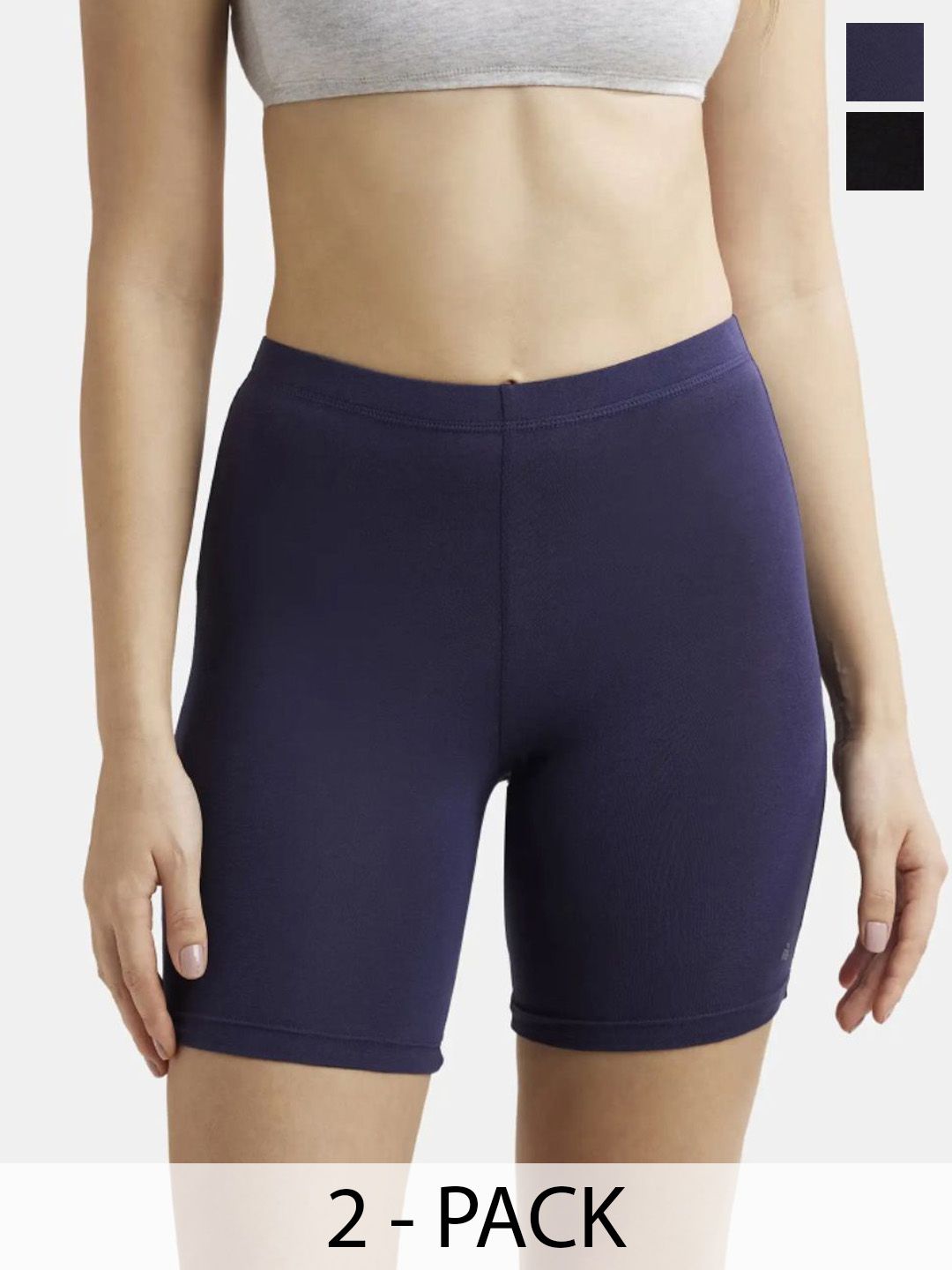 Jockey Pack of 2 High Coverage Super Combed Cotton Shorties With Concealed Waistband-1529-picture-54