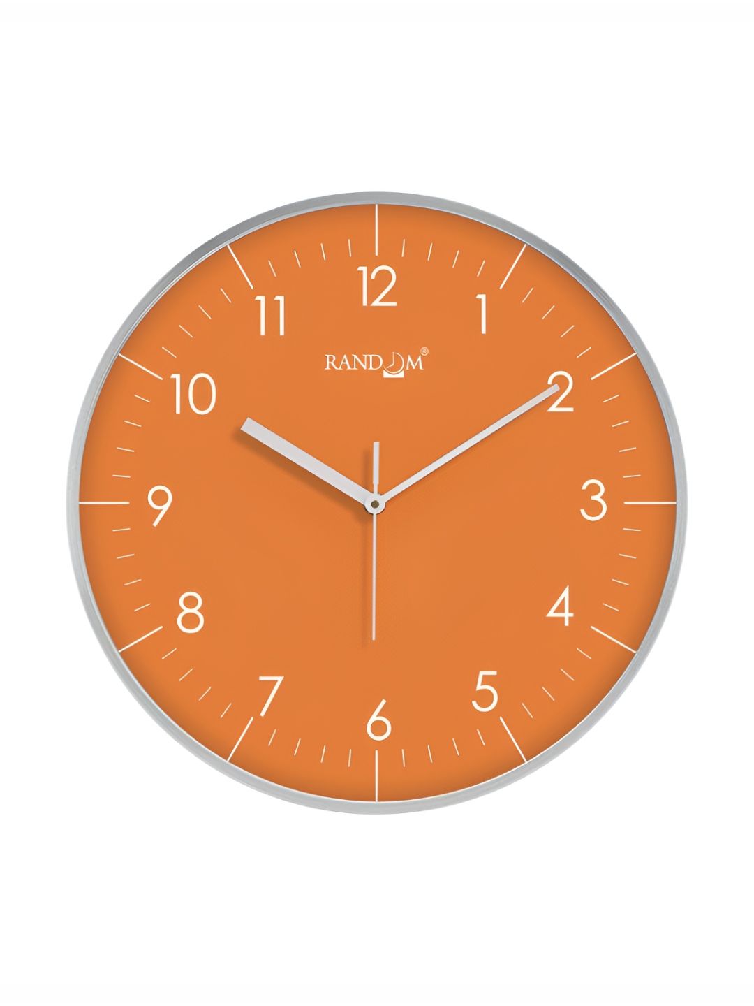 RANDOM Premium Collections Orange & Grey Printed Round Shaped Contemporary Wall Clock-picture-24