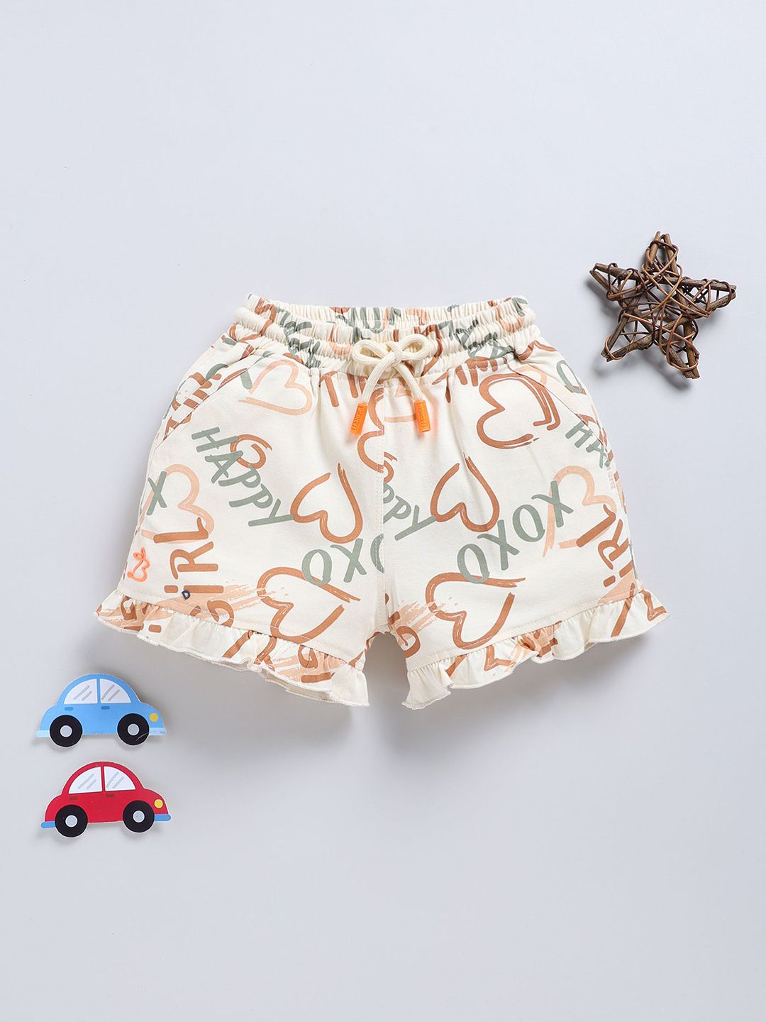 Annie Girls Cotton Striped Printed Shorts-picture-51