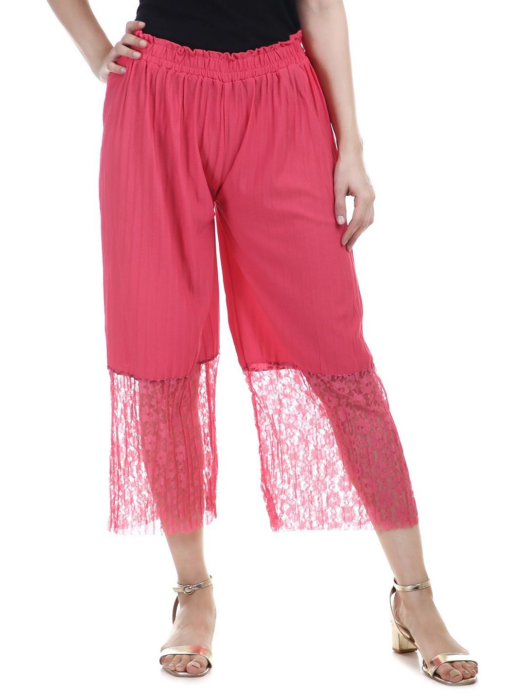 POLLOLOCO Loose Fit Self-Design Cotton Cropped Trousers-picture-10