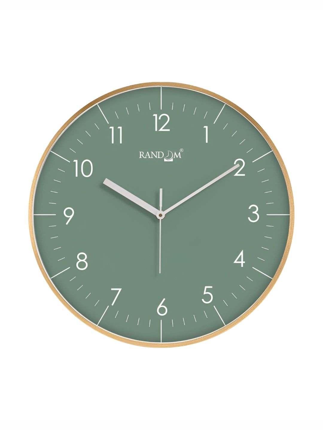 RANDOM Green & Gold-Toned Contemporary Wall Clock-picture-29