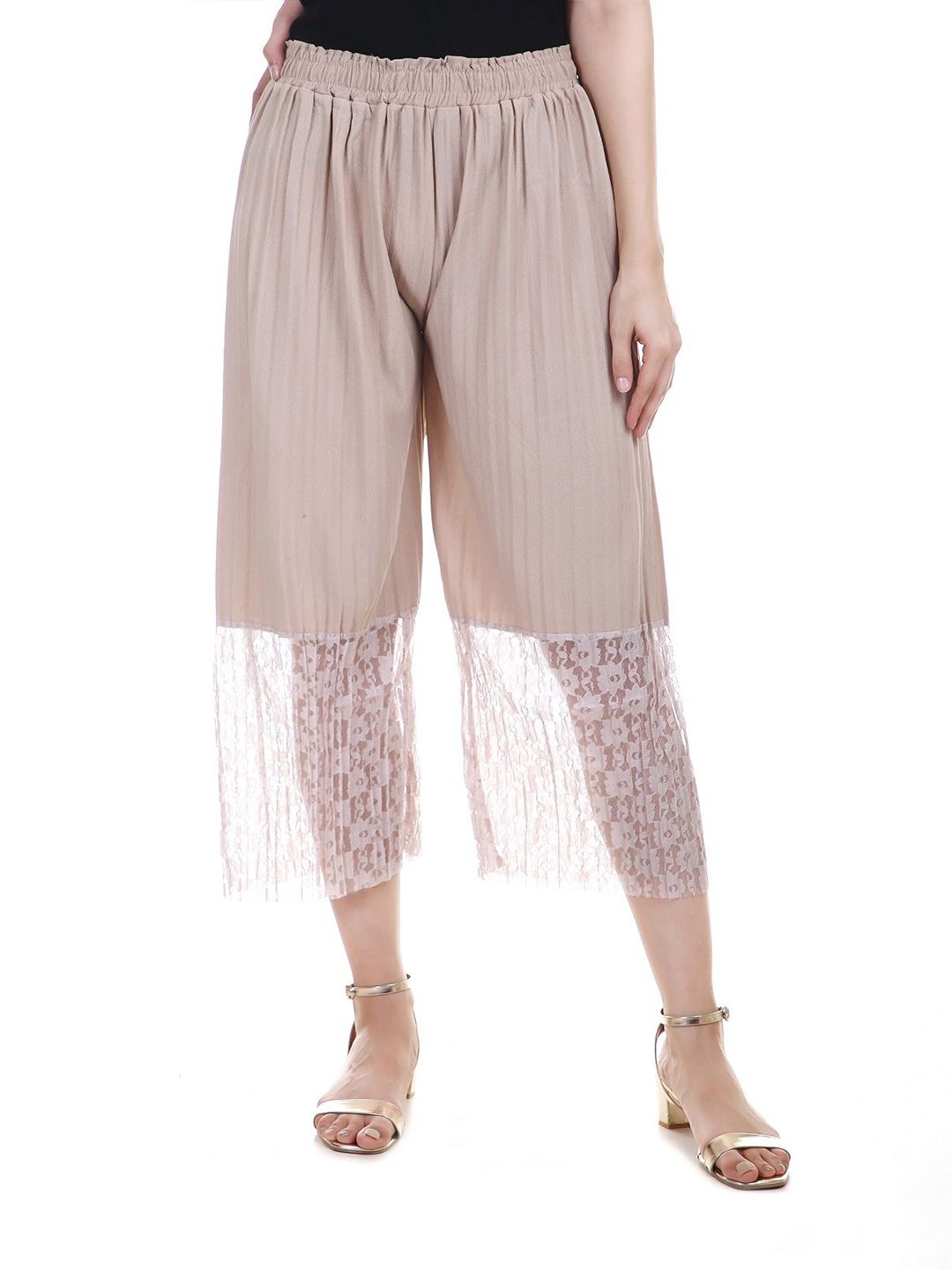 POLLOLOCO Loose Fit Self-Design Cotton Cropped Trousers-picture-31