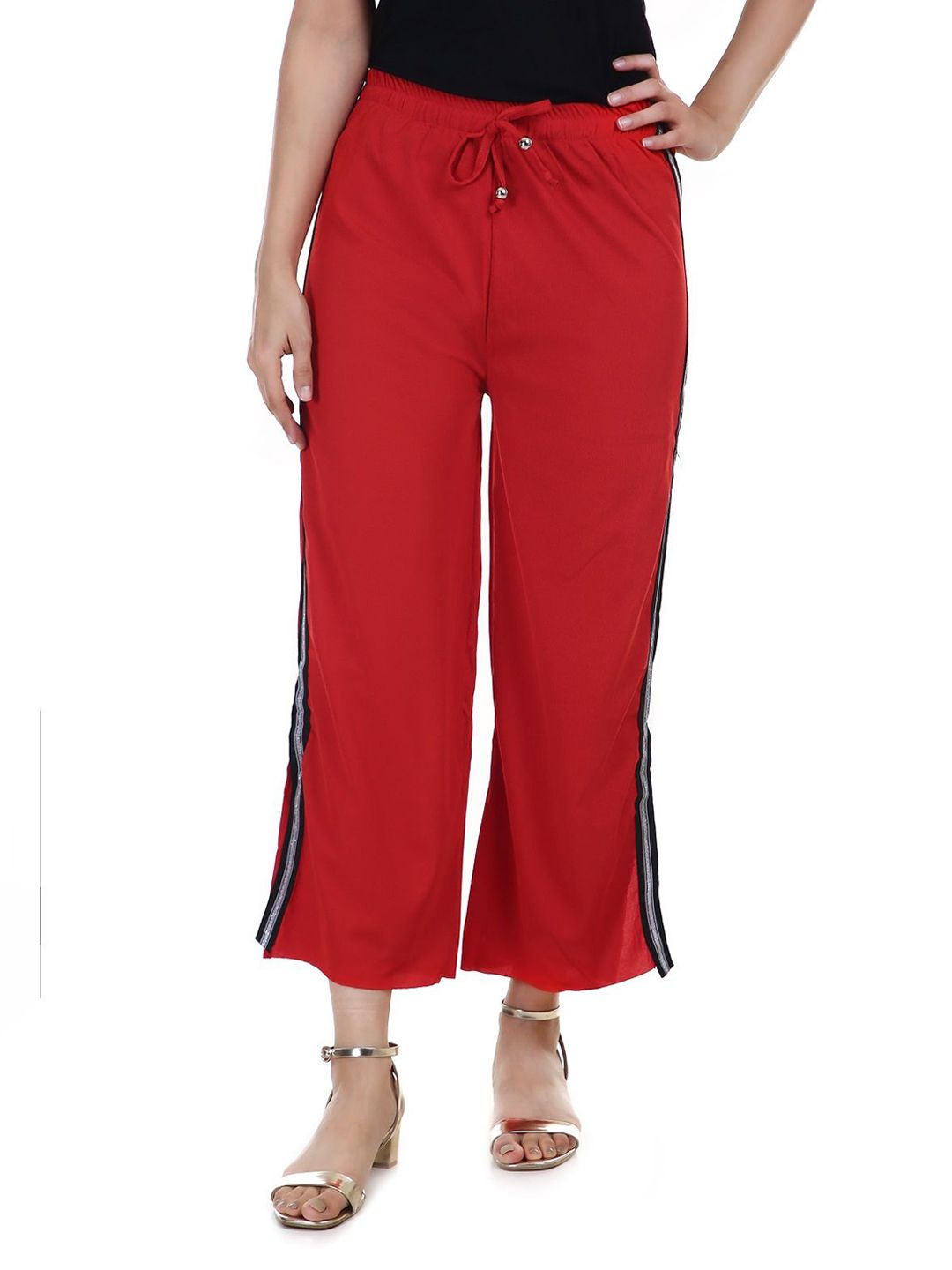 POLLOLOCO Straight Fit Cotton Cropped Trousers-picture-32