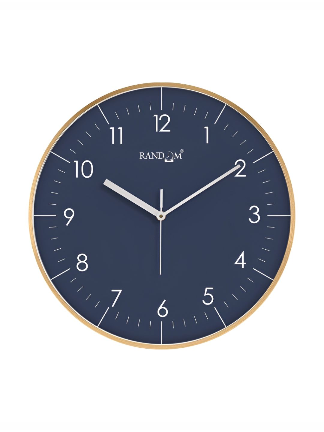 RANDOM Premium Collections Navy Blue & Gold-Toned Printed Round Contemporary Wall Clock-picture-57