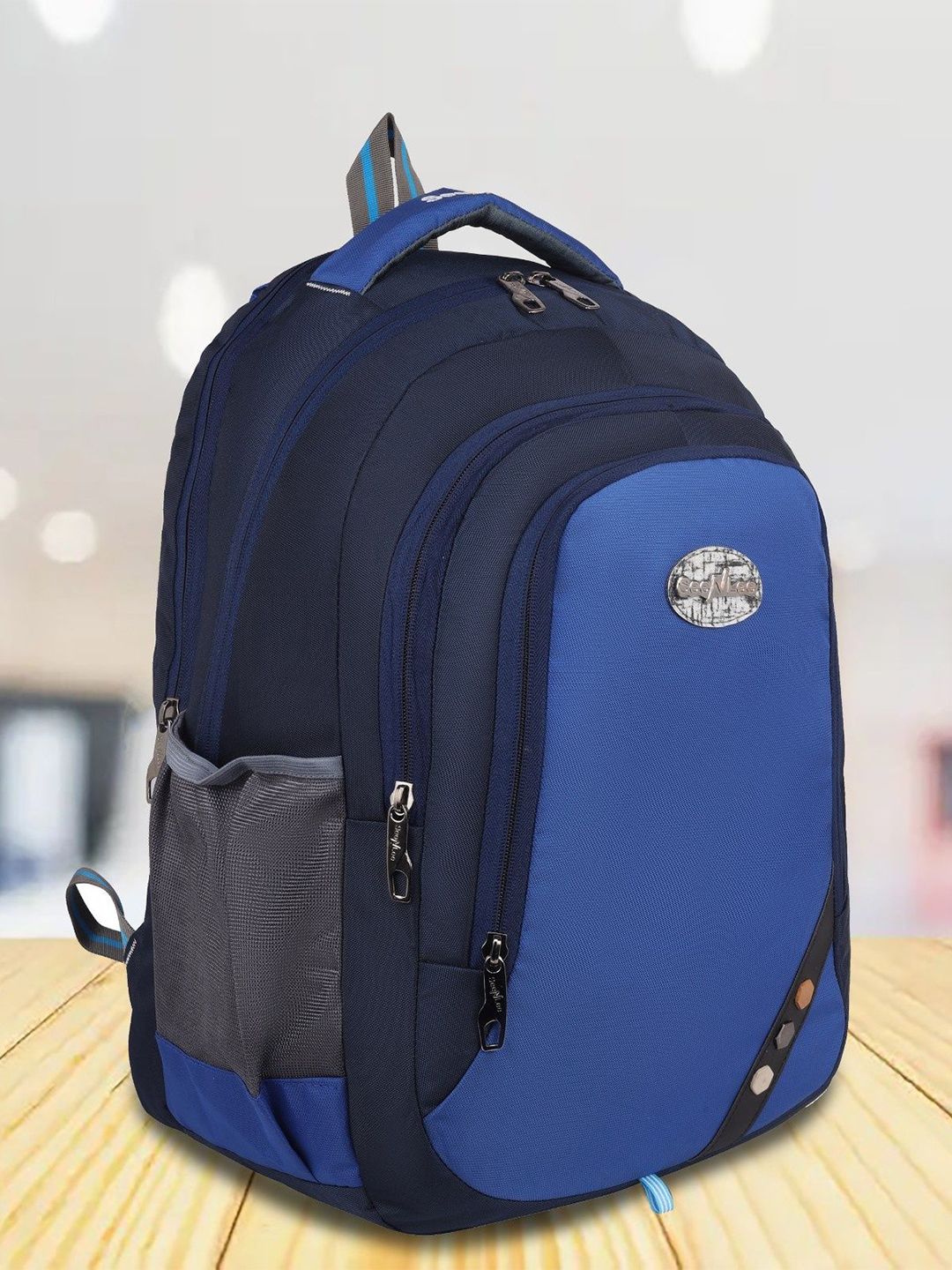 Seenlee Men Colourblocked Backpack with Compression Straps-picture-33