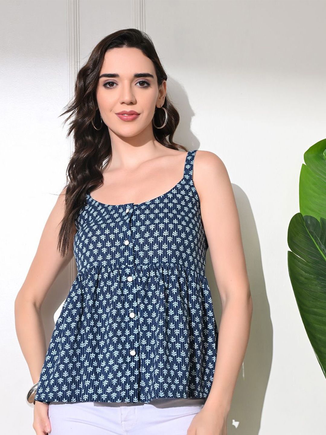 Zenava by Myntra Women Ethnic Motifs Printed EmpireRegular Top-image-41