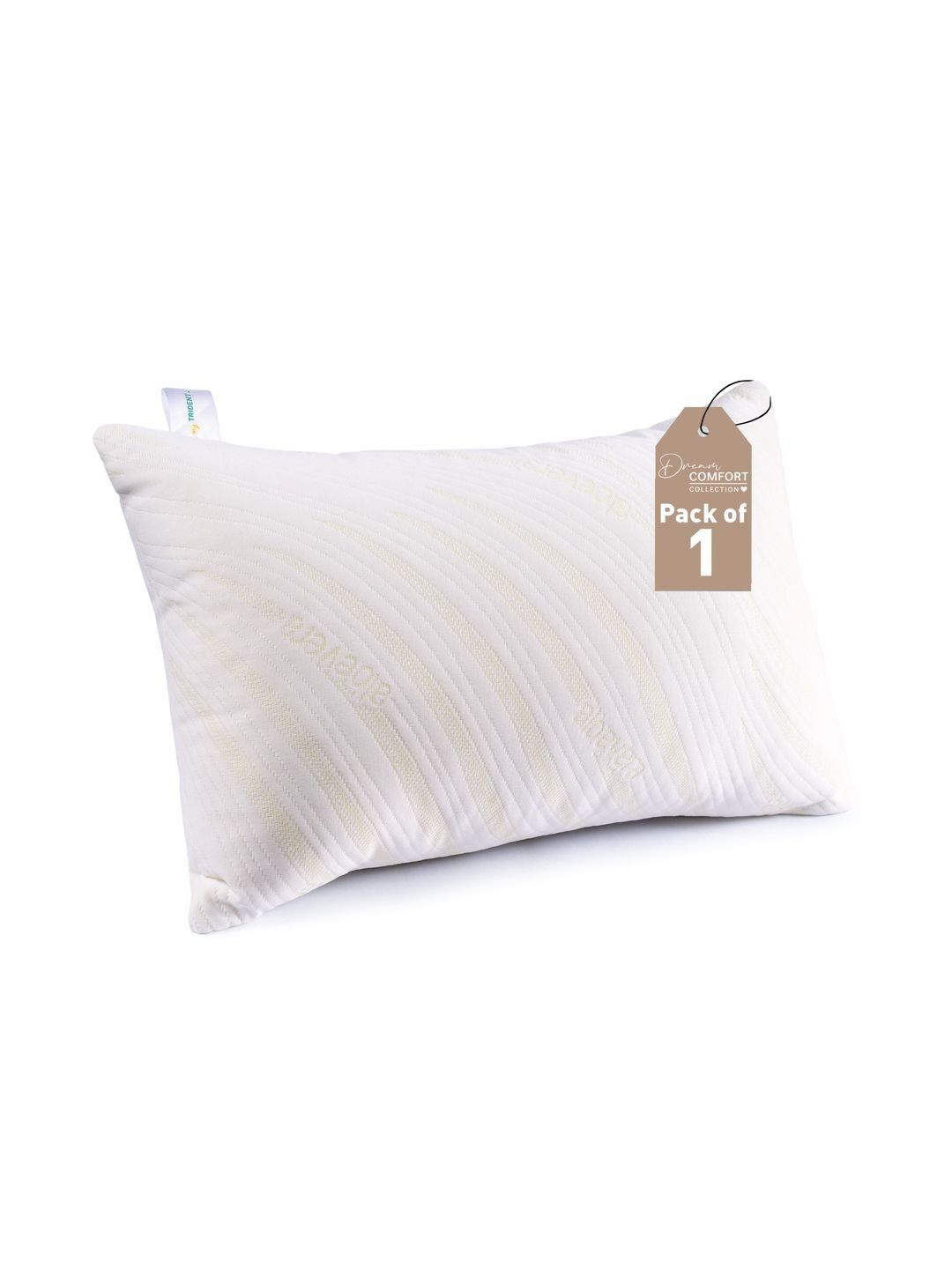 MYTRIDENT White & Yellow Fibre Filled Polyester Sleep Pillow-image-33