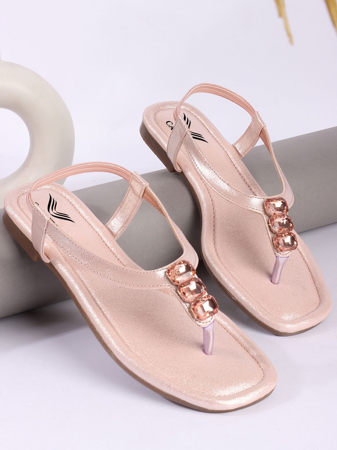 carrito Women Embellished T-Strap Flats-picture-23