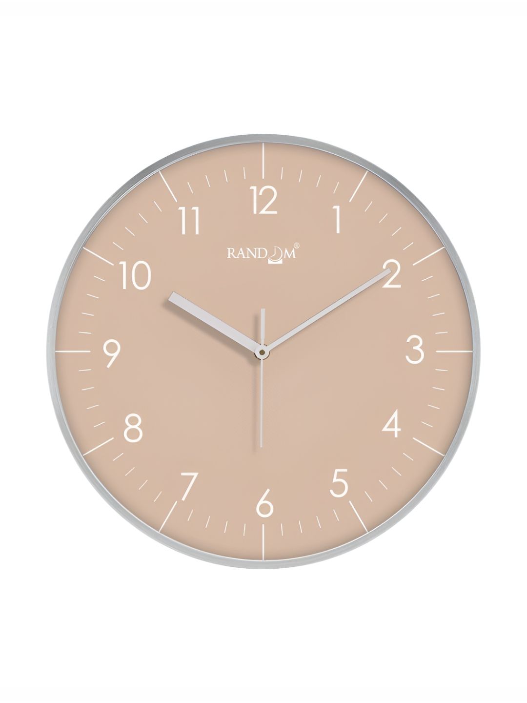 RANDOM Premium Collections Beige & Silver-Toned Printed Round Contemporary Wall Clock-picture-57