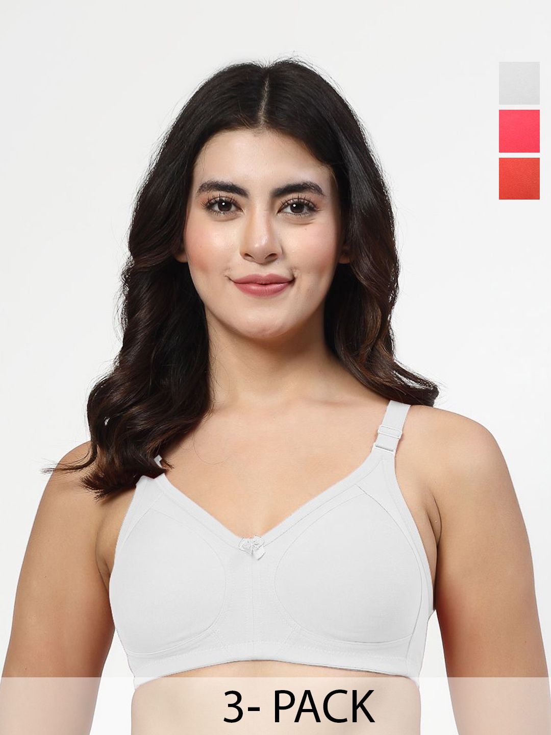 LILY Iranos Pack Of 3 Full Coverage Non Padded Minimizer Bra-picture-43