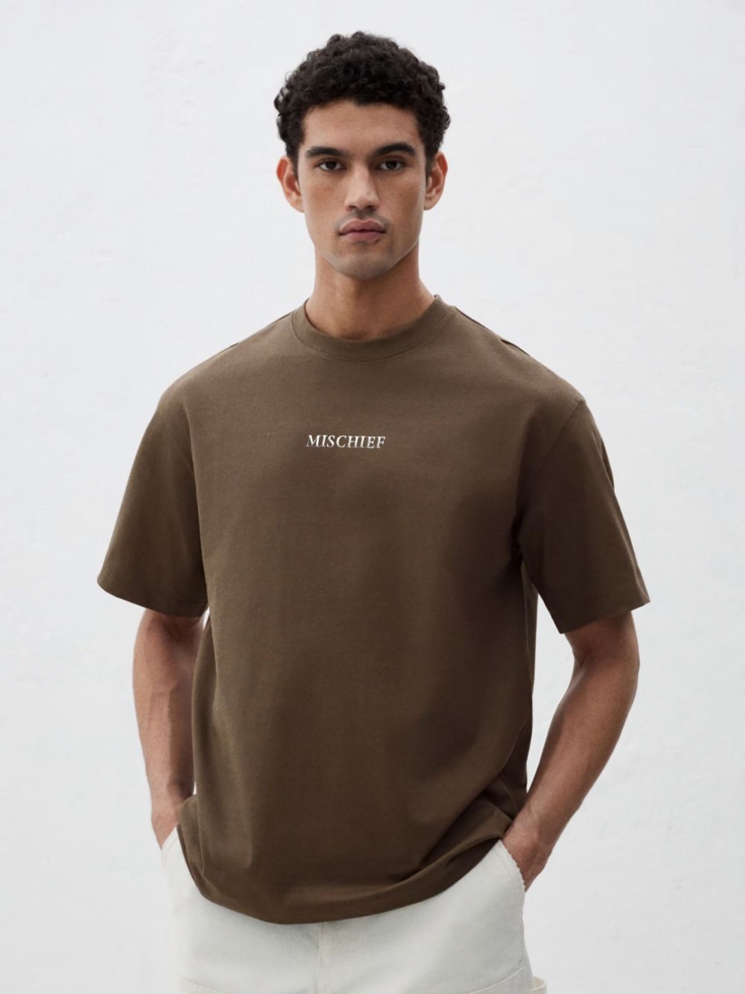 MISCHIEF MONKEY Men Raw Edge T-shirt-picture-43