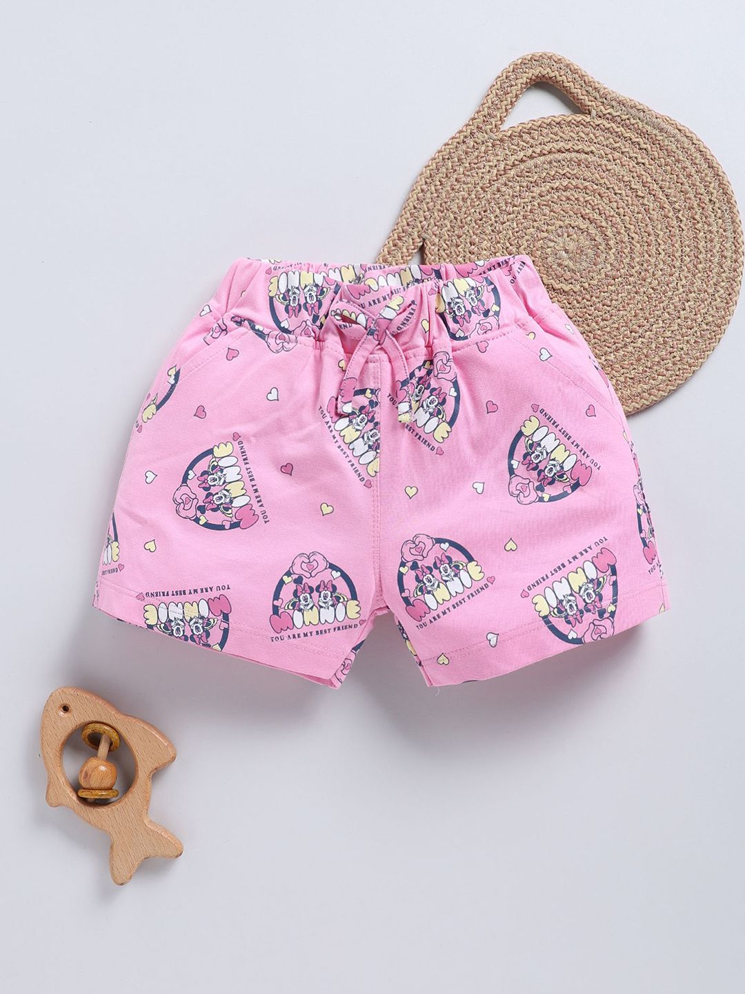 Annie Girls Typography Printed Cotton Shorts-picture-21