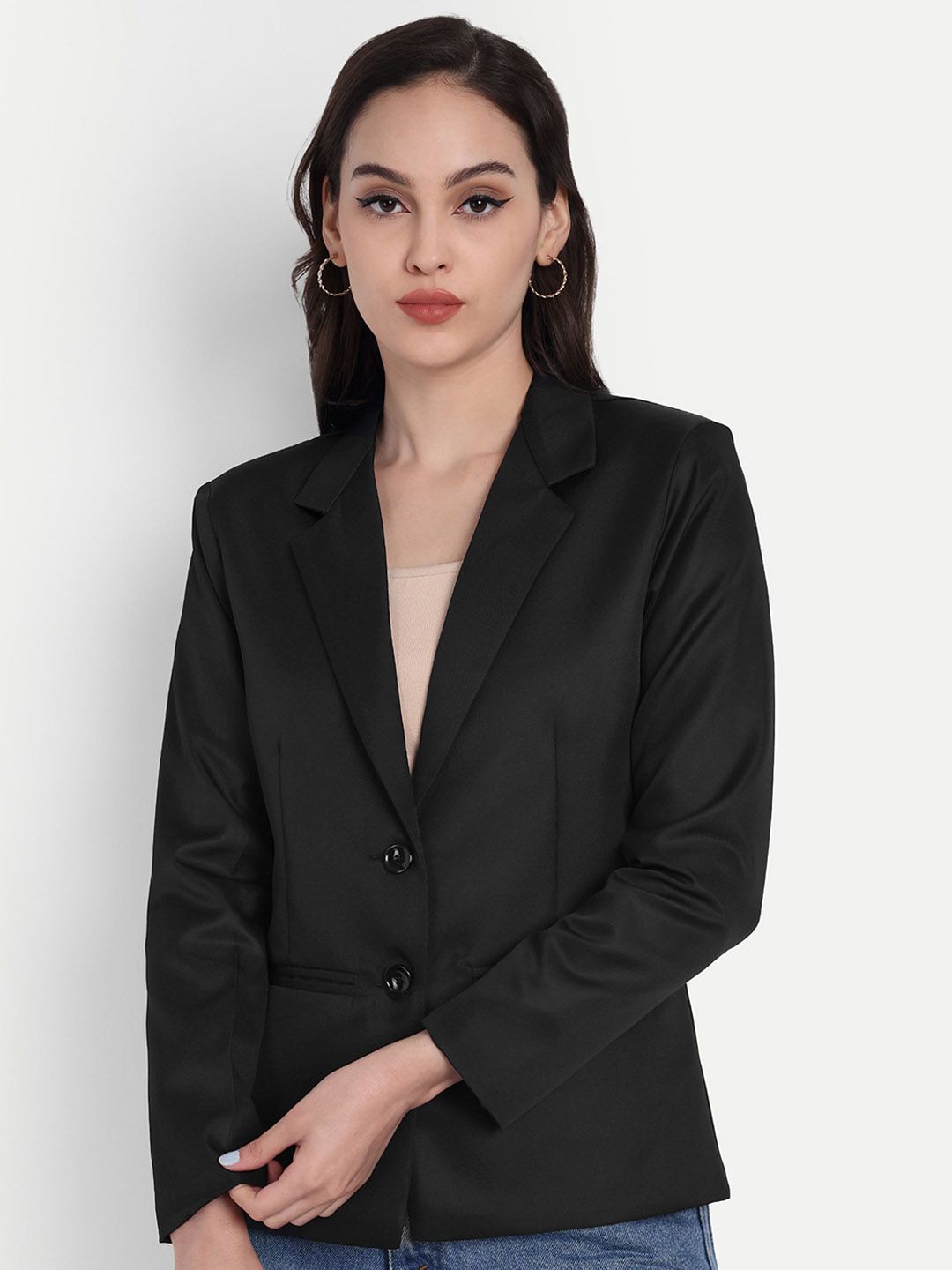 Moda Rapido Notched Lapel Collar Single-Breasted Formal Blazer-picture-54