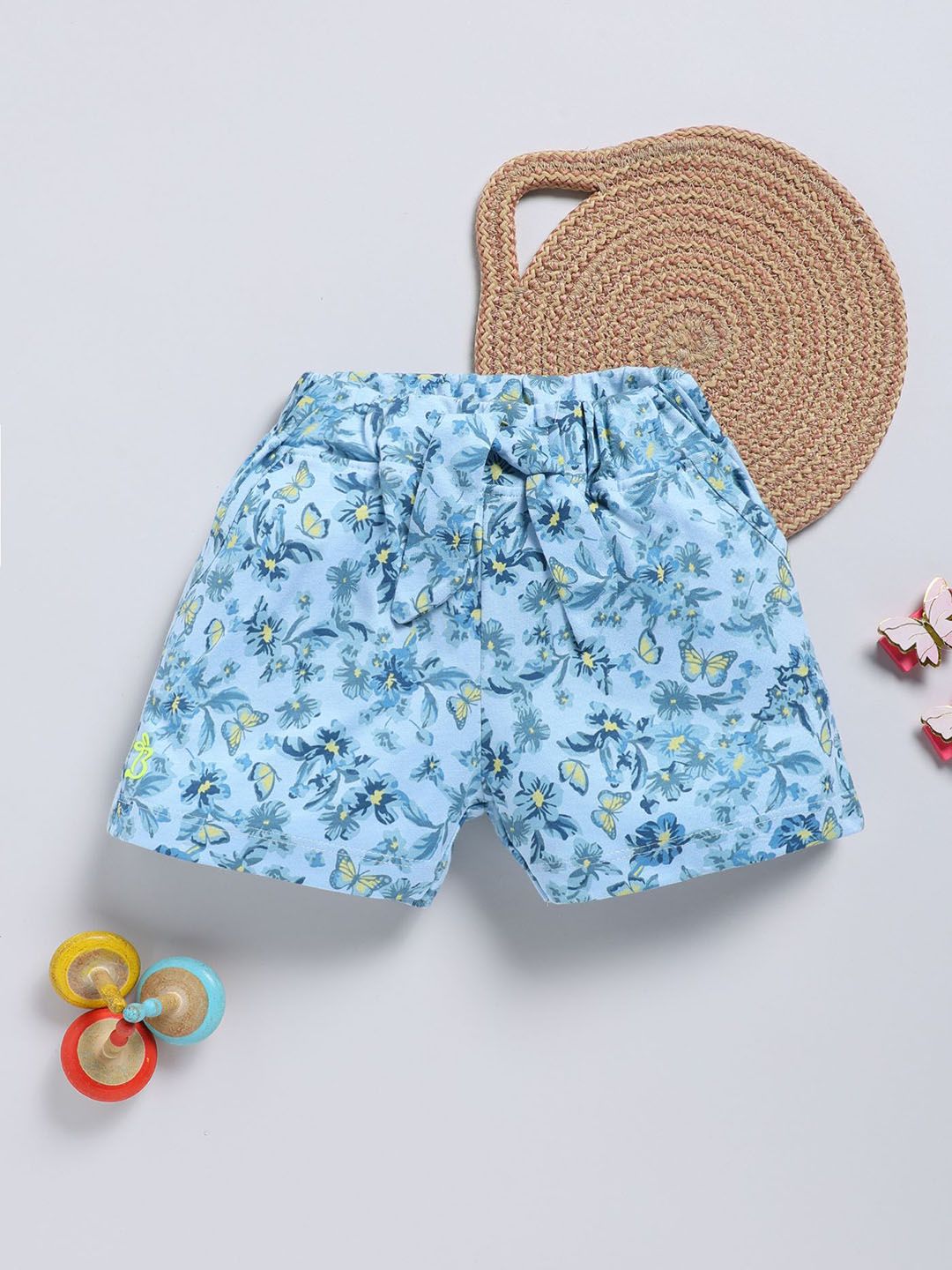 Annie Girls Striped PrintedRegular Fit Mid Rise Cotton Hot Pants Shorts-picture-38