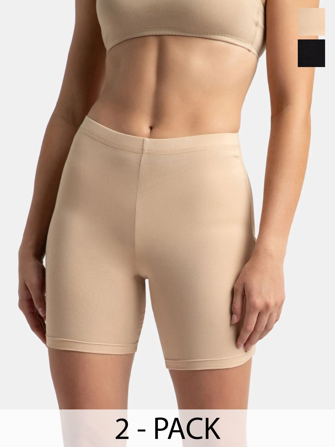 Jockey Pack of 2 High Coverage Super Combed Cotton Shorties With Concealed Waistband-1529-picture-25