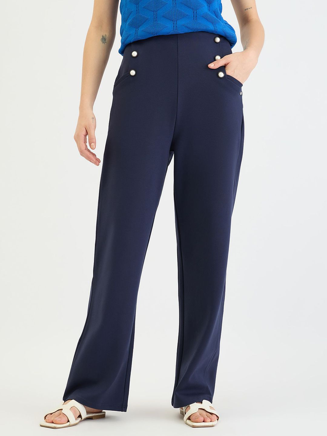 ELLE Women Straight Fit Trousers-picture-15