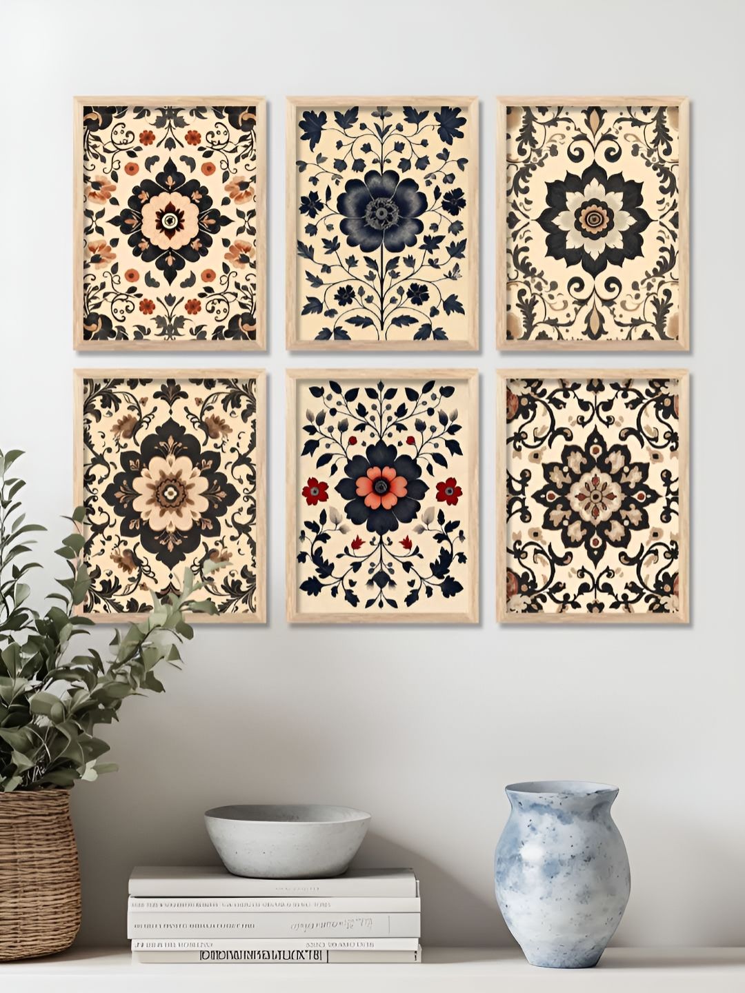 Kotart Brown & Black 6 and more Piece Wood Floral and Botanical Wall Paintings-picture-39