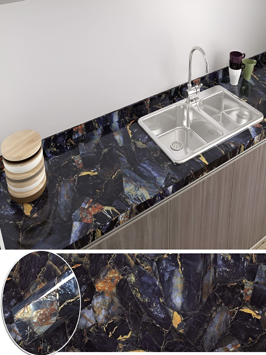 HOMEMATES Black Printed Self-Adhesive Waterproof Wall Sticker-picture-32