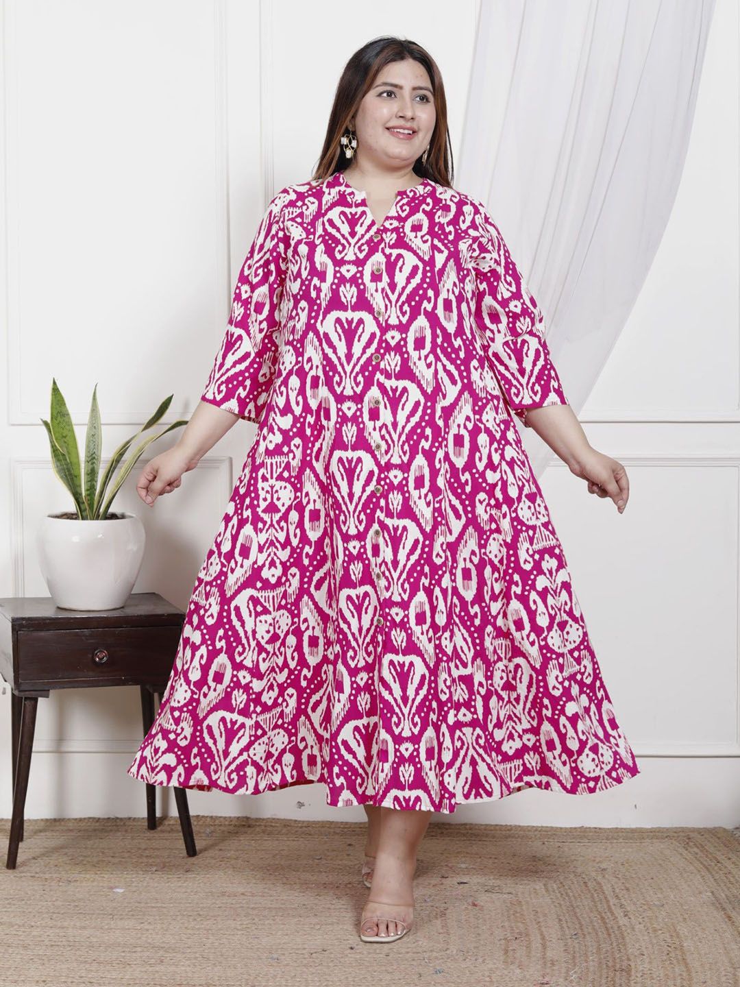 Swasti Ethnic Motifs Print Maxi Dress-picture-12