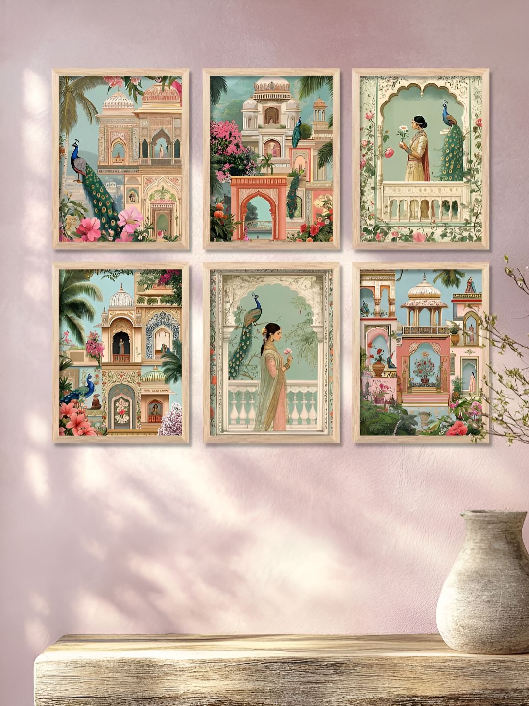 Kotart Brown & Green 6 and more Piece Wood Abstract Wall Paintings-picture-20