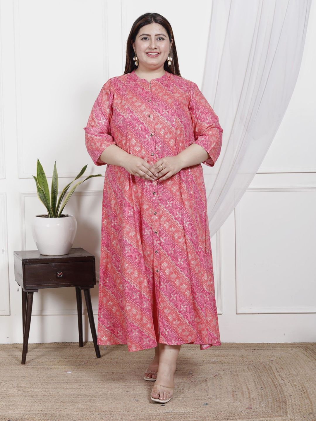 Swasti Ethnic Motifs Print Maxi Dress-picture-14