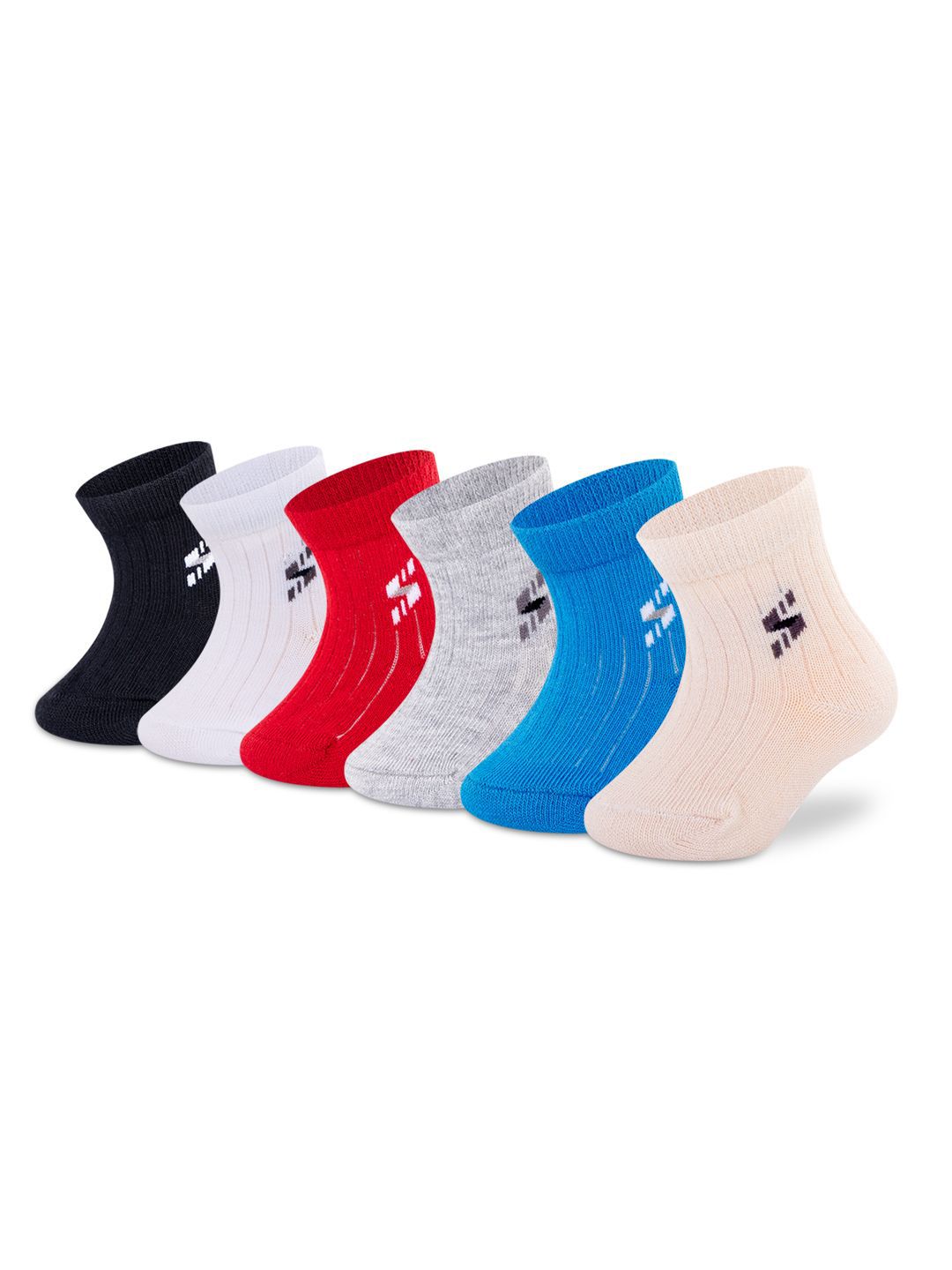 Supersox Kids Pack Of 6 Ankle Length Soft Cute & Cozy Socks (3 - 6 Months)-picture-29