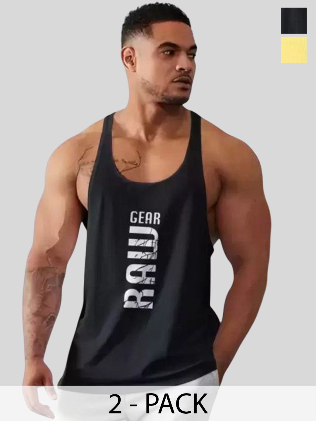 culish Men Pack Of 2 Gymwear Vests-picture-30