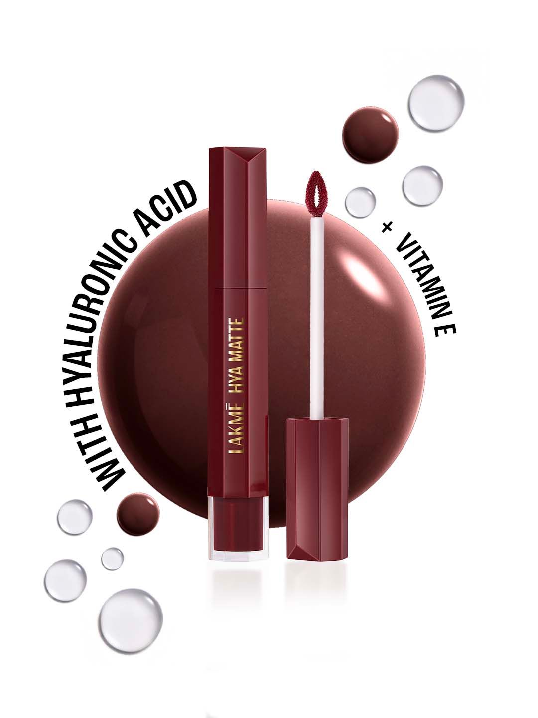 Lakme 9to5 Hya Matte Liquid Lipstick with Vitamin E 5.3ml - Afterhours Wine H10-picture-24