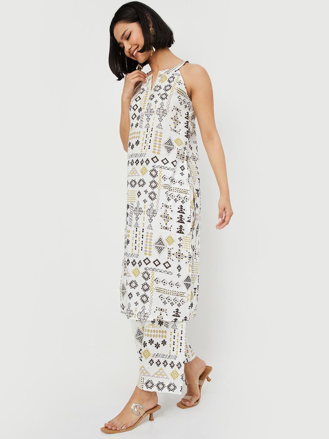 Women Multicolor Rayon Ehtnic Motif Printed Kurta
