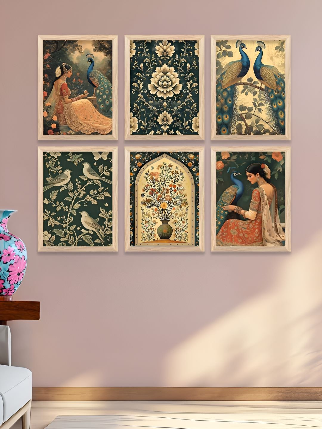 Kotart Brown & Beige 6 and more Piece Wood Abstract Wall Paintings-picture-33