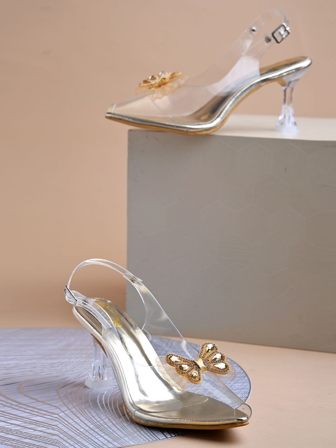 Shoetopia Girls Western - Embellished Party Stiletto Peep Toes Heels-picture-27